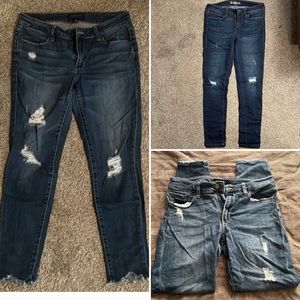BUNDLE - 3 pairs! - distressed Just USA Skinny jeans